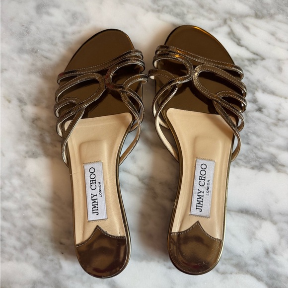Jimmy Choo Metallic Gold Women's Sandals